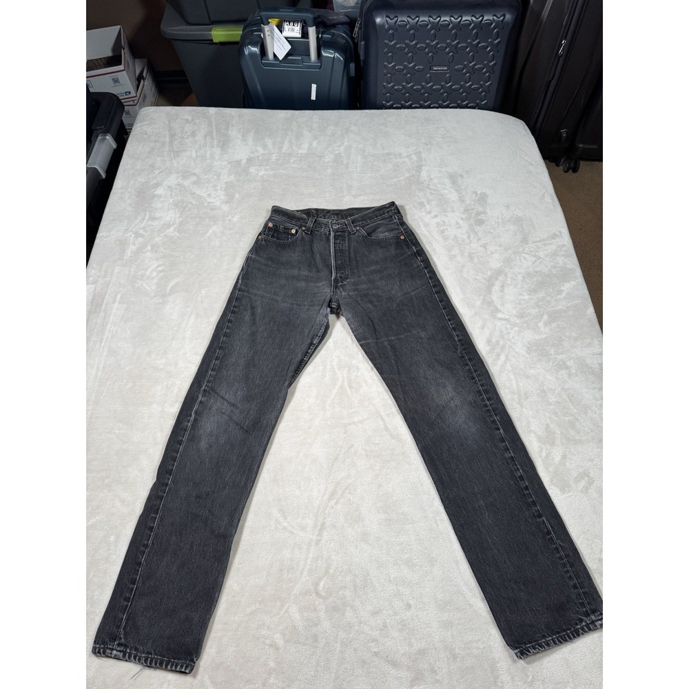 Vintage 90s Levis 501xx Jeans Womens (Fit 26x29) Black Button Fly MADE IN USA